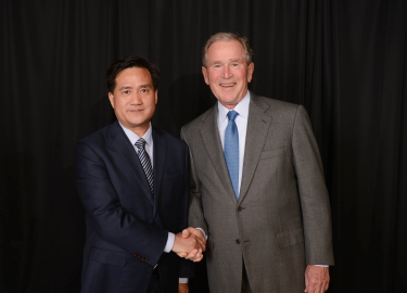 GASME Secretary-General Frank Cao and Former US President Ronald Reagan